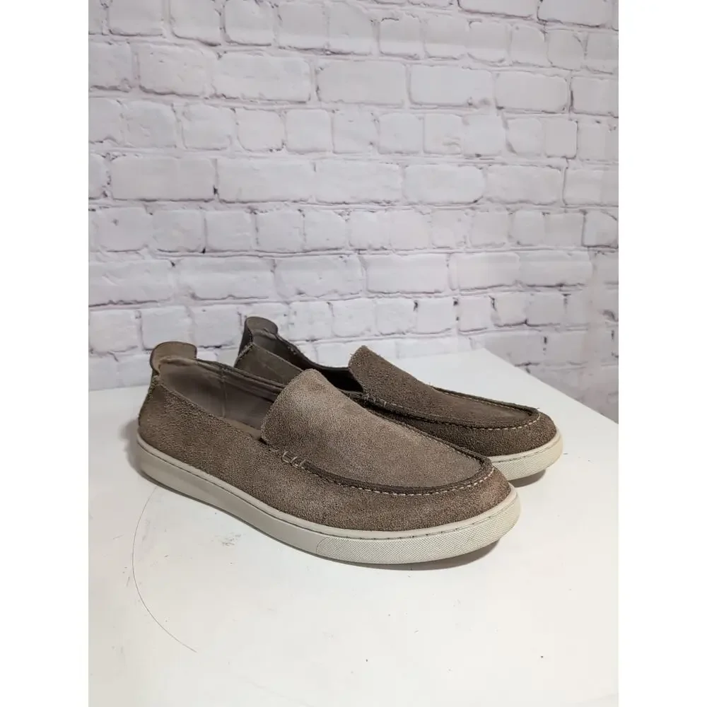 Flag Ltd Men's Loafer Shoes Boat 10M Slip On Moccasins Tan Suede Nappa Leather